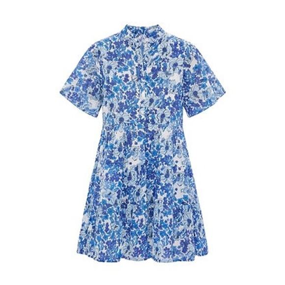 RO'S GARDEN Exclusive Blue Nerano Vibeka Short Dress Size M NWT - Picture 8 of 8